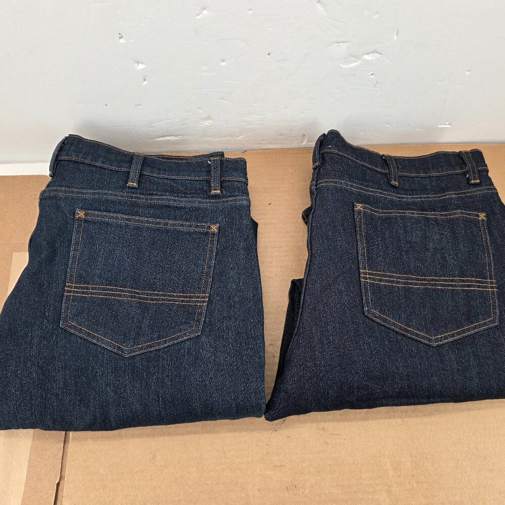 Red Head Brand Co. Flannel Lined Jeans Mens Sz 40x30 Cotton Dark Wash Denim 2 Of